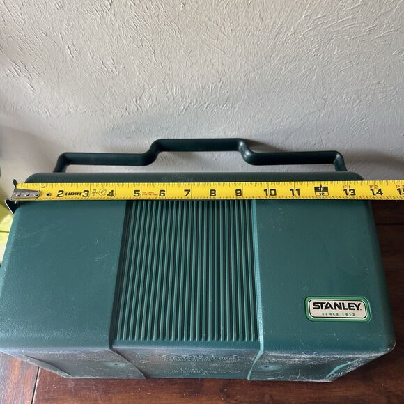 Vtg STANLEY Aladdin Green Insulated Divided Lunch Box Cooler NO THERMOS - Picture 15 of 15